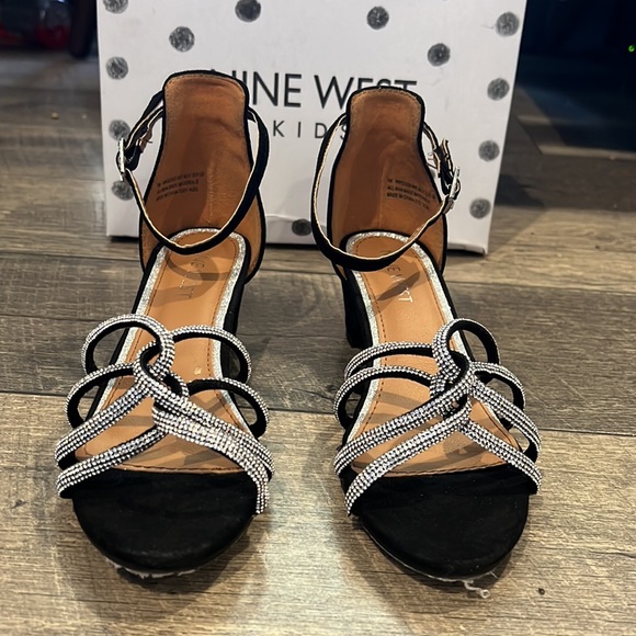 Authentic Nine West little girls bling heels sz 1.5 - Picture 2 of 11